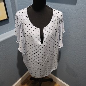 White Polka Dot Blouse